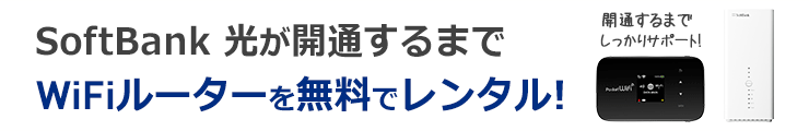 SoftBank 光 開通前レンタル